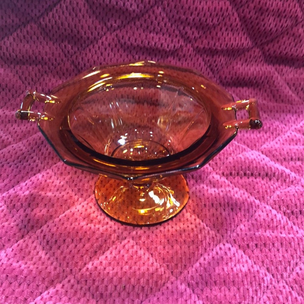 Amber candy dish